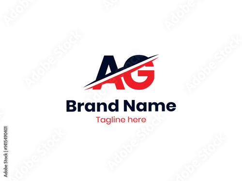 Free Download Vector AG logo design divided by line. AG logo, Letter AG, GA letter logo design. Initial letter GA uppercase monogram logo. - GFXLoad