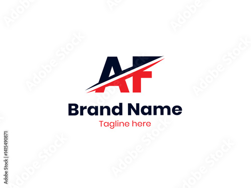 Free Download Vector AF logo design divided by line. Creative AF letter AF logo template.  AF design. Initial letter AF monogram logo.  - GFXLoad
