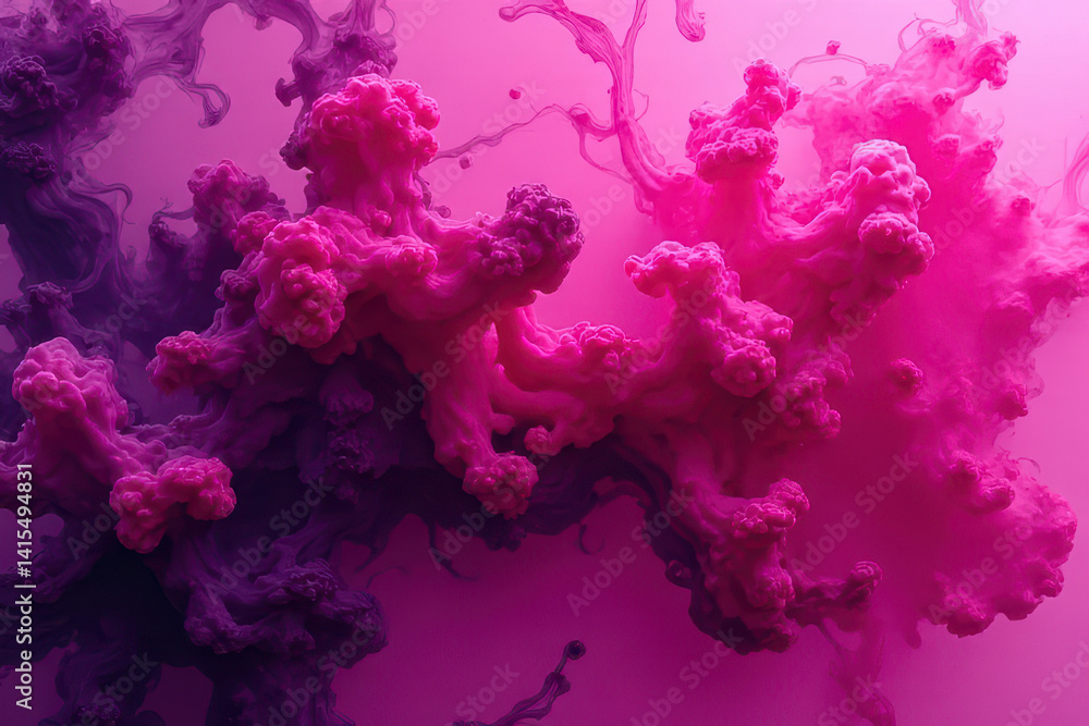 Obraz premium Mesmerizing Ink in Water: Close-Up Experimental Photography of Swirling Colors