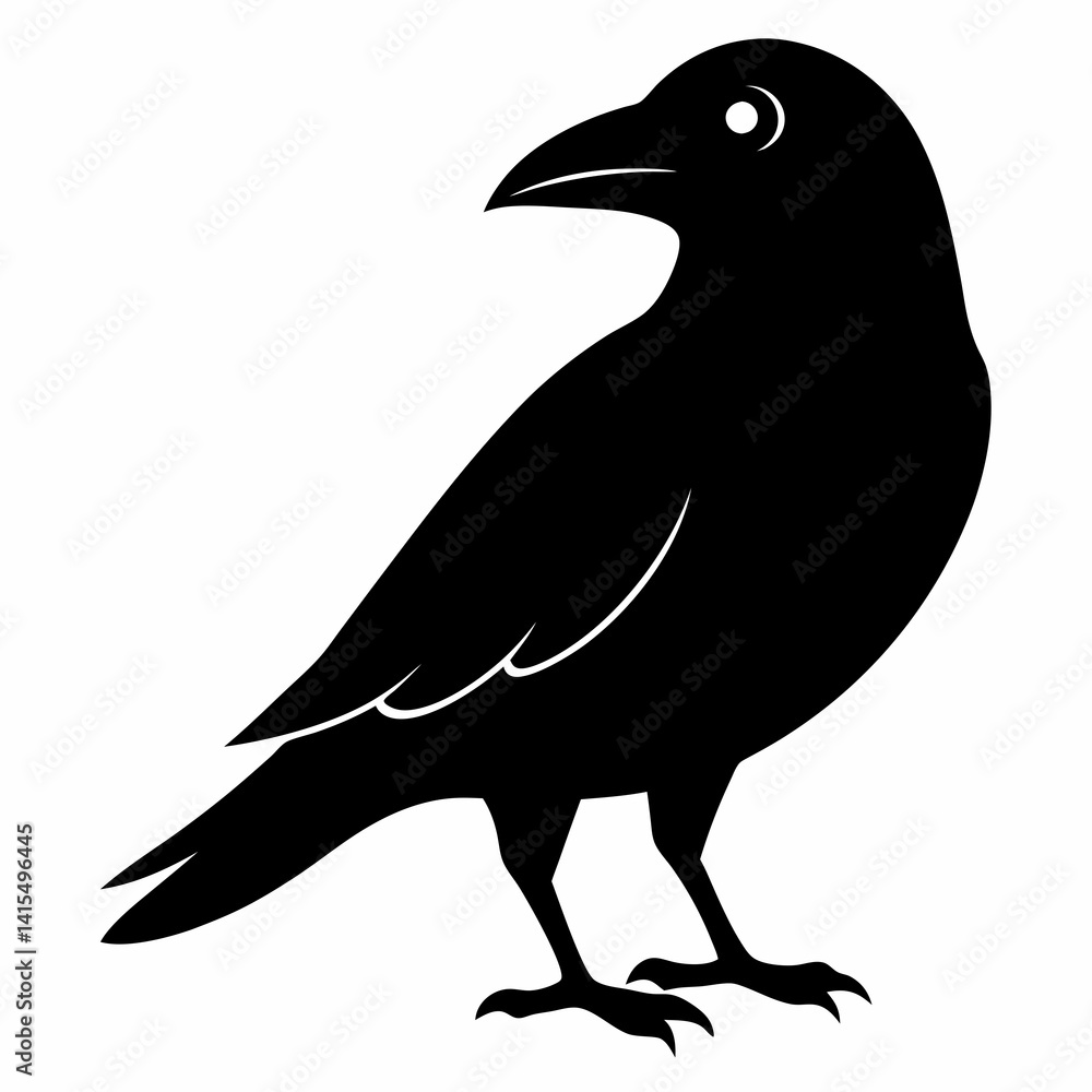 Fototapeta premium Dark Crow Silhouette Graphic