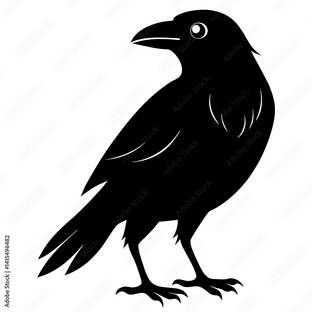 Fototapeta premium Dark Crow Silhouette Graphic