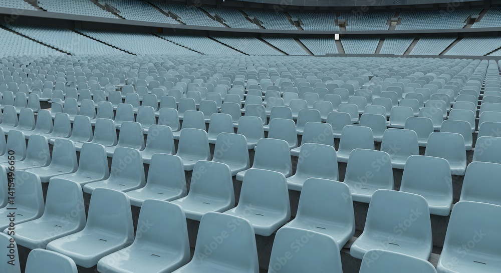 Naklejka premium Empty Seats in Stadium or Arena Ready for Event