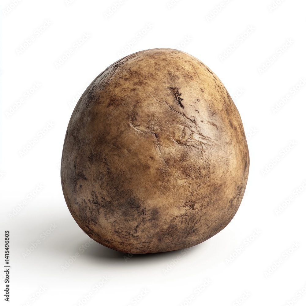 Fototapeta premium Potato vegetable isolated 3D render on white background 