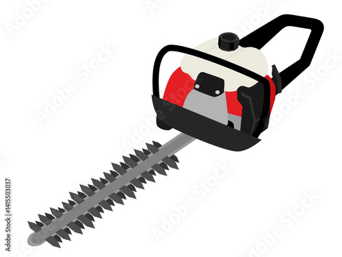 Lawn mower on white background.