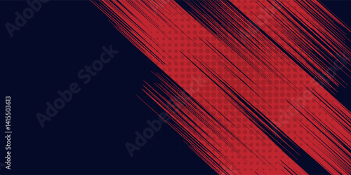 Red halftone dots blue color pattern gradient grunge texture background. Dot pop art comic sport style halftone