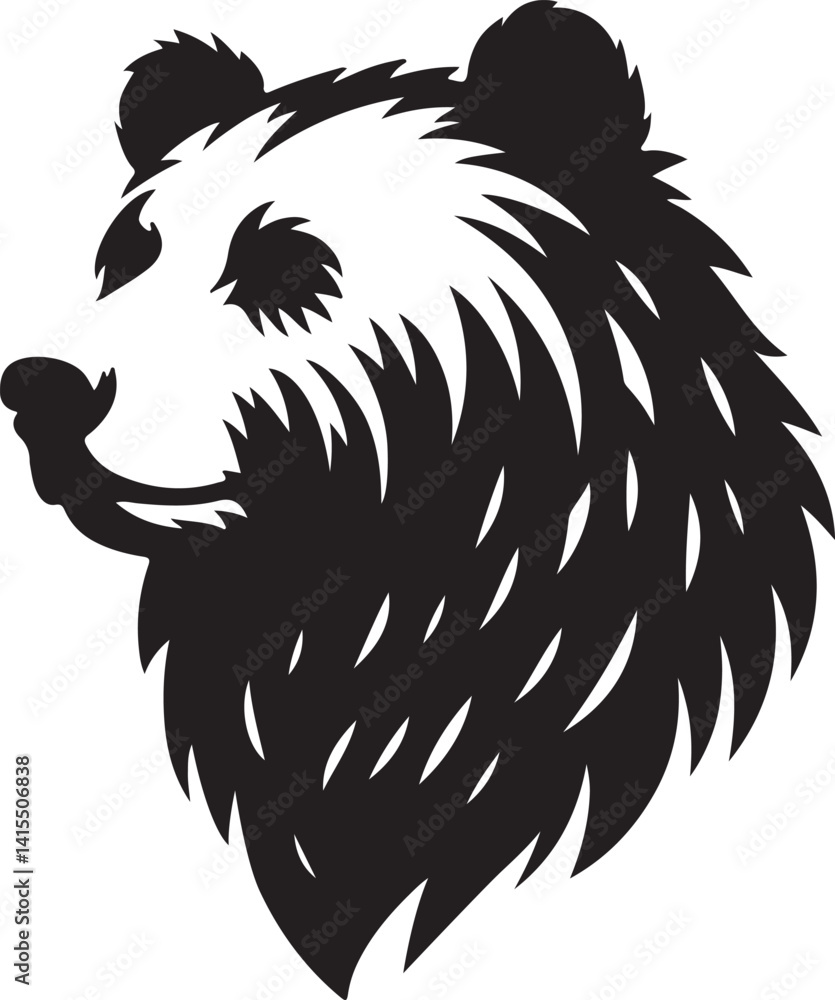 Obraz premium head of a bear silhouette