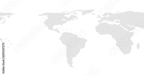World map design created with small dots moving horizontally on a white background and a black background