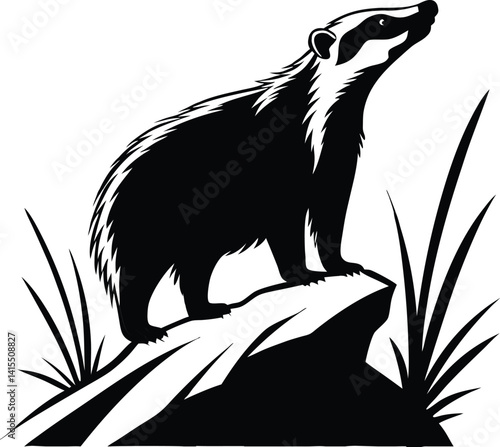 Wallpaper Mural black bear silhouette Torontodigital.ca