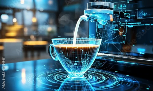 Futuristic Coffee Brewing: A Digital Coffee Experience
