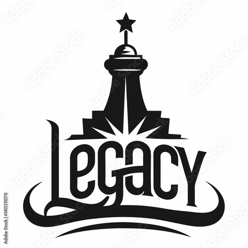 Legacy Light vector silhouette black design white background