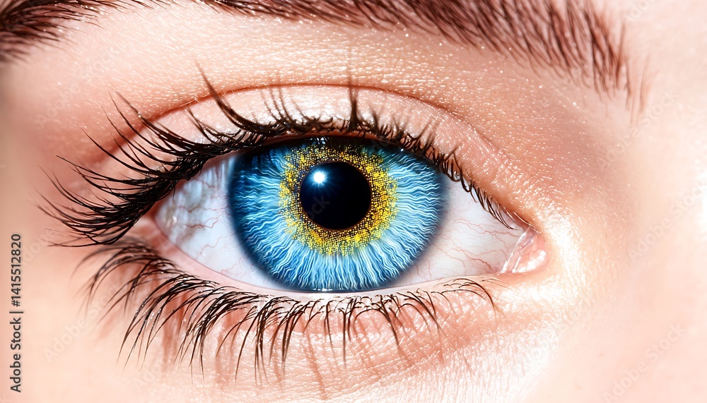 Obraz premium Closeup Woman's Blue Eye
