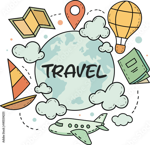 Explore the World vector 