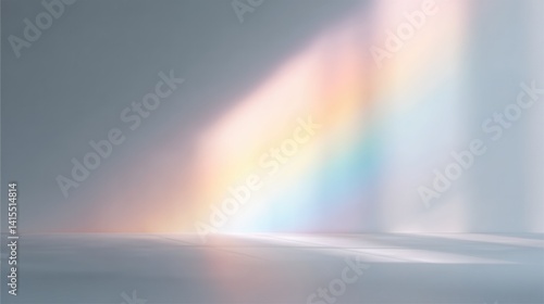 minimalist image capturing essence of autistic pride day with subtle rainbow colors and symbols incorporating ample