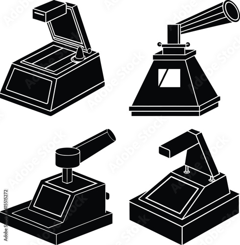 Spectrophotometer silhouette vector