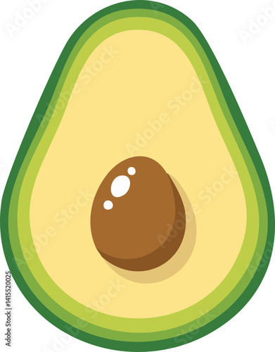 vector illustration of an avocado