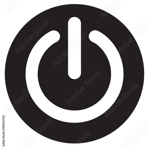 Power button icon in a trendy design 