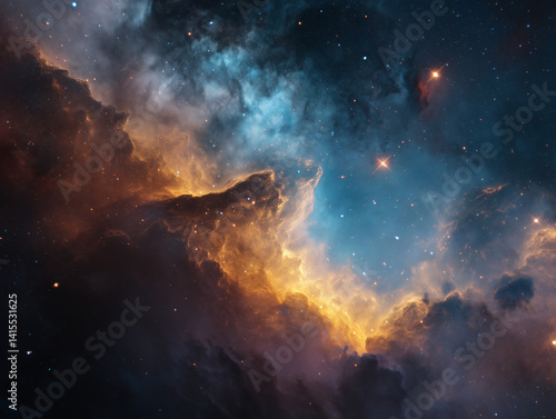 Space nebula in universe