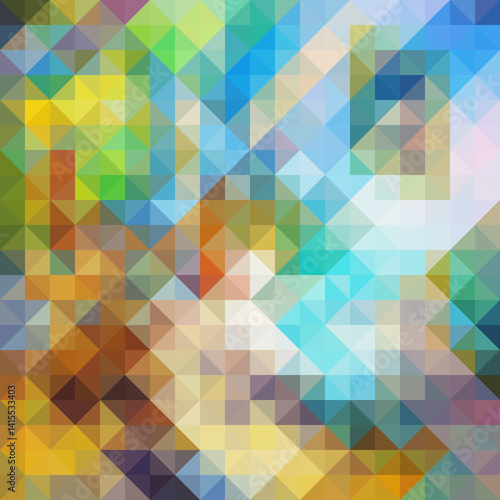 Colorful polygonal abstract background. Low poly effect. Polygon backdrop.