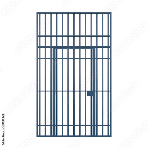Wallpaper Mural Jail Door, 3d illustration isolated on white background Torontodigital.ca