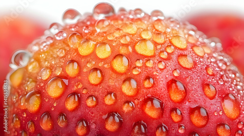 Wallpaper Mural Fresh Red Plum Surface with Water Droplets Macro Shot Torontodigital.ca