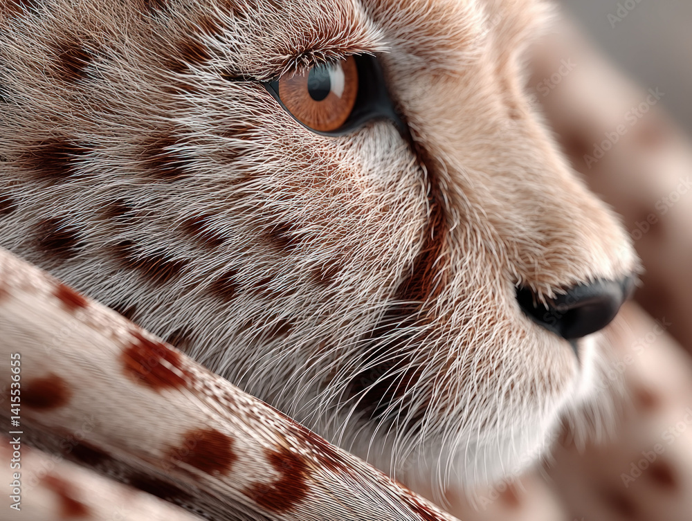 A detailed illustration of a cheetah's skin pattern