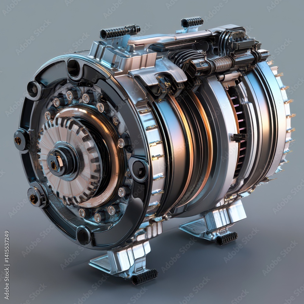 Industrial AC Motor: Efficient Induction Engine with Rotor and Stator for Three Phase Electricity Industrial AC Motor: Efficient Induction Engine with Rotor and Stator for Three Phase Electricity