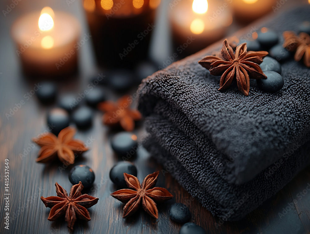 A luxurious spa treatment scene featuring aromatherapy techniques and relaxation.