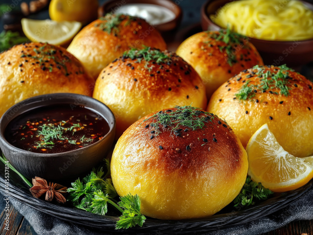 A mouthwatering image of vadapav served on a plate