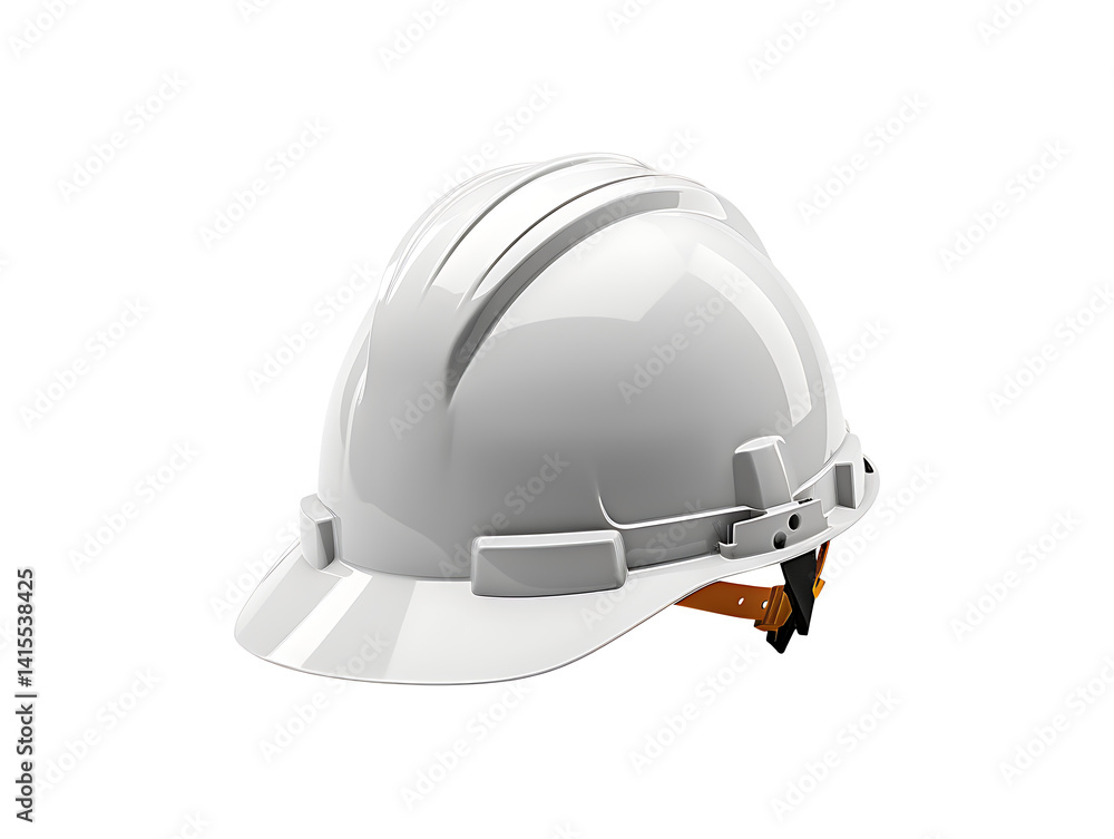 Fototapeta premium White safety helmet isolated on transparent background