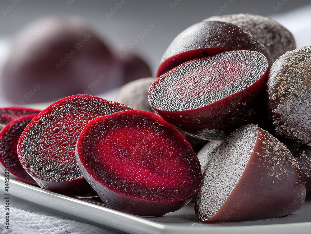 A traditional blood pudding presented on a platter