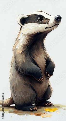 A cartoon badger sniffing the air.
