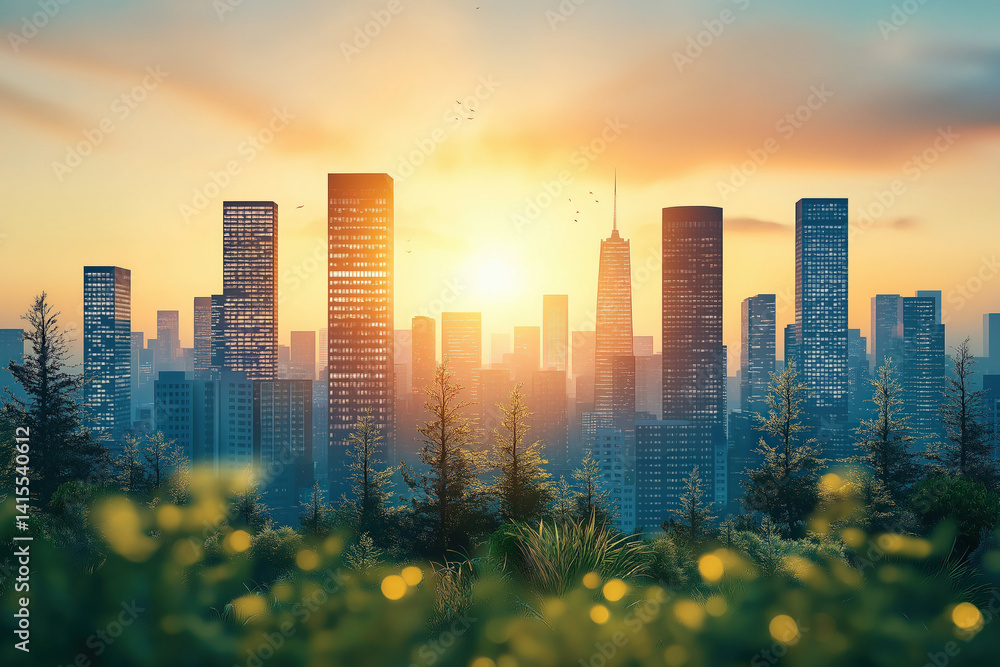 An engaging climate background featuring elements related to sustainability and nature.