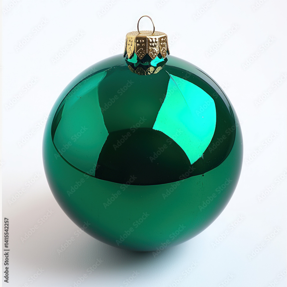 green christmas ball isolated