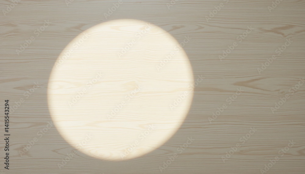 Illuminating circle action on wood surface minimalist aesthetic abstract concept indoor setting top-down view for creative inspiration Illuminating circle action on wood surface minimalist aesthetic abstract concept indoor setting top-down view for creative inspiration