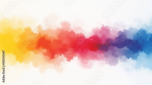 Vibrant gradient background blending colors from warm hues to cool tones