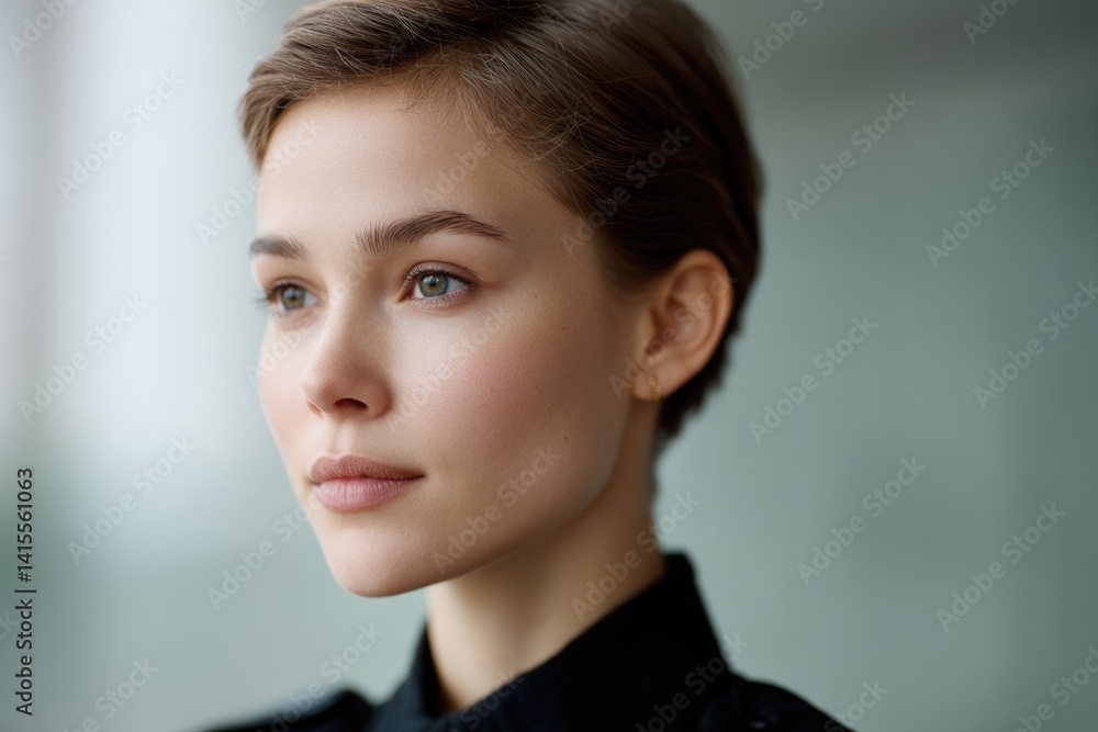 portrait of solemn individual dressed in black expression subdued portrait of solemn individual dressed in black expression subdued