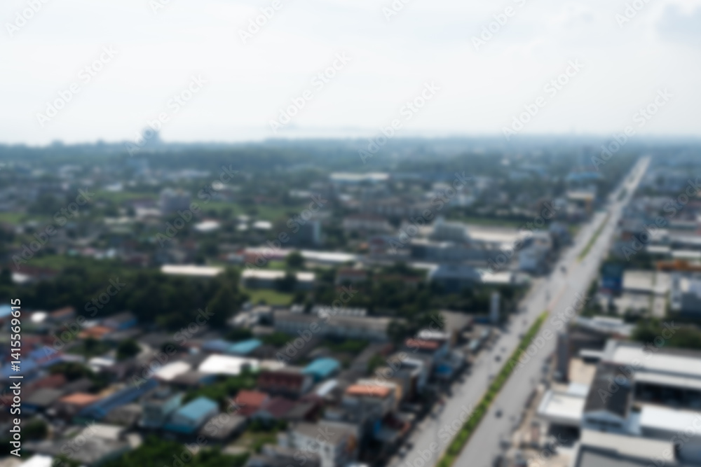 Blur background city of Mueang Rayong district, Rayong Thailand Blur background city of Mueang Rayong district, Rayong Thailand