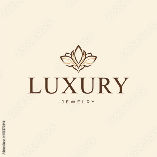 Elegant Floral Jewelry Shop Logo
