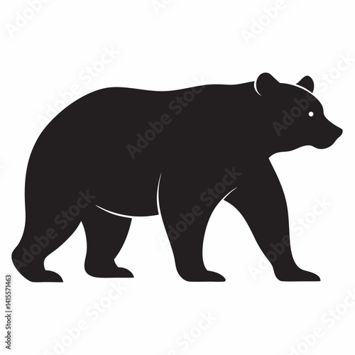 bear silhouette, bear vector, wild animal silhouette, forest animal vector, black bear clipart, grizzly bear silhouette, bear walking vector, wildlife icon, roaring bear illustration,