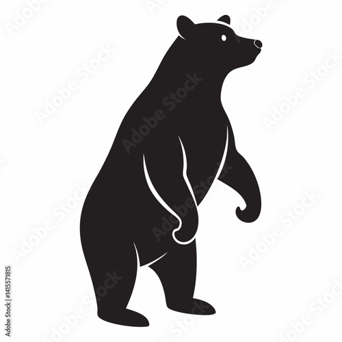 bear silhouette, bear vector, wild animal silhouette, forest animal vector, black bear clipart, grizzly bear silhouette, bear walking vector, wildlife icon, roaring bear illustration,