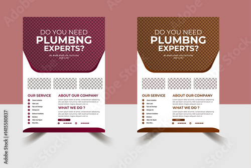 professional plumbing Flyer design Corporate clean and modern flyer design , A4 size flyer design