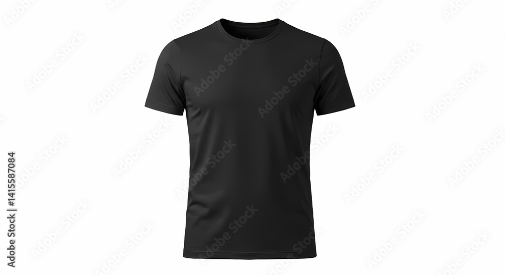 Black Short Sleeve TShirt Blank Apparel Mockup for Design Black Short Sleeve TShirt Blank Apparel Mockup for Design