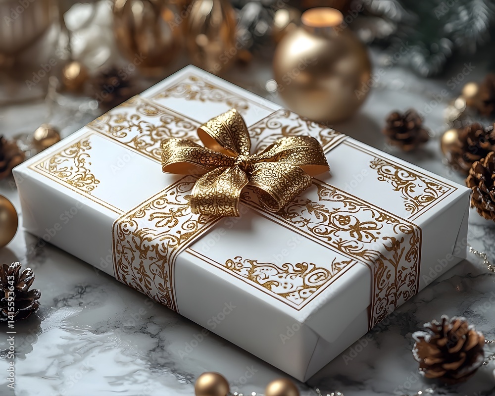 An ornate and luxurious gift box for a special holiday
