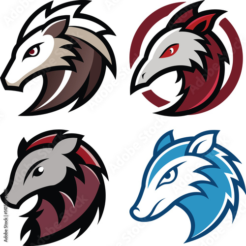 Pangolin head mascot logo design vector
