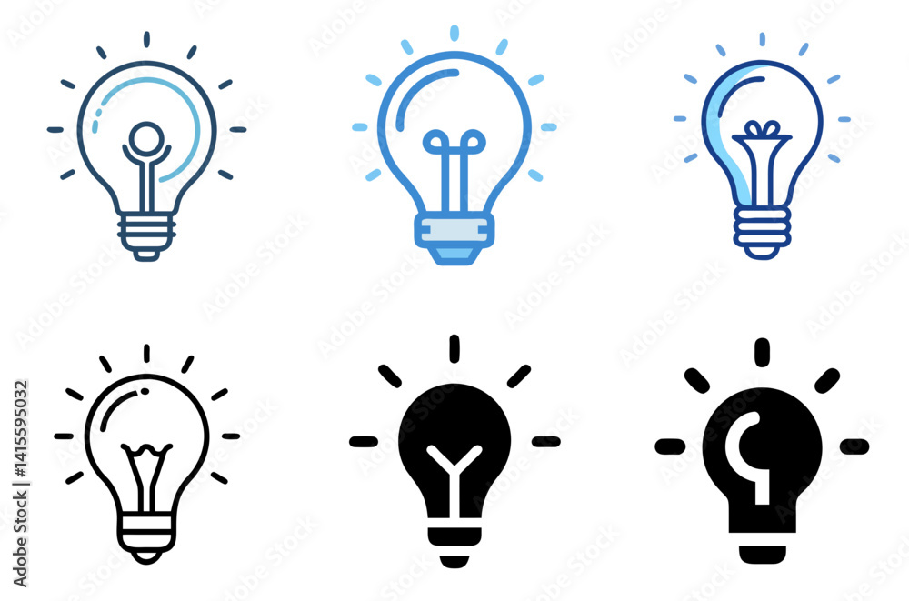 Light Bulb Icon Idea and Innovation Symbol Light Bulb Icon Idea and Innovation Symbol