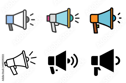 Megaphone Icon Announcement Symbol