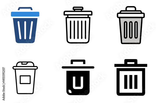 Trash Can Icon Garbage Waste Disposal Symbol
