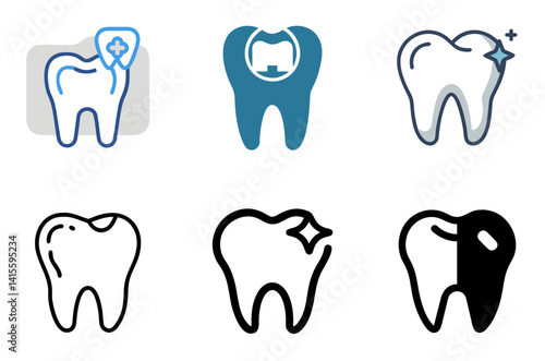 Tooth Icon Dental Oral Care Symbol