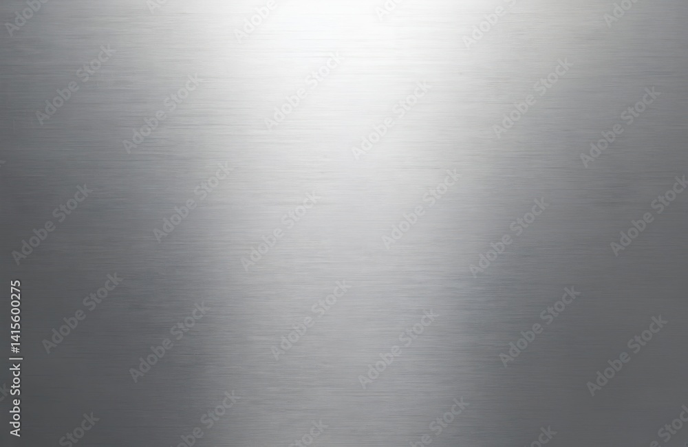 Obraz premium Close-up stainless steel surface texture. Polished metal alloy with smooth, glossy finish. Reflective, grey, metallic background, industrial design. Technology, futuristic, architectural detail.