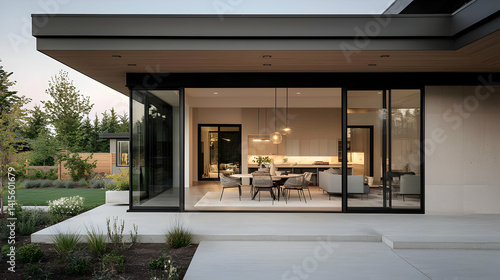 Wallpaper Mural Modern House Exterior With Open Patio Torontodigital.ca